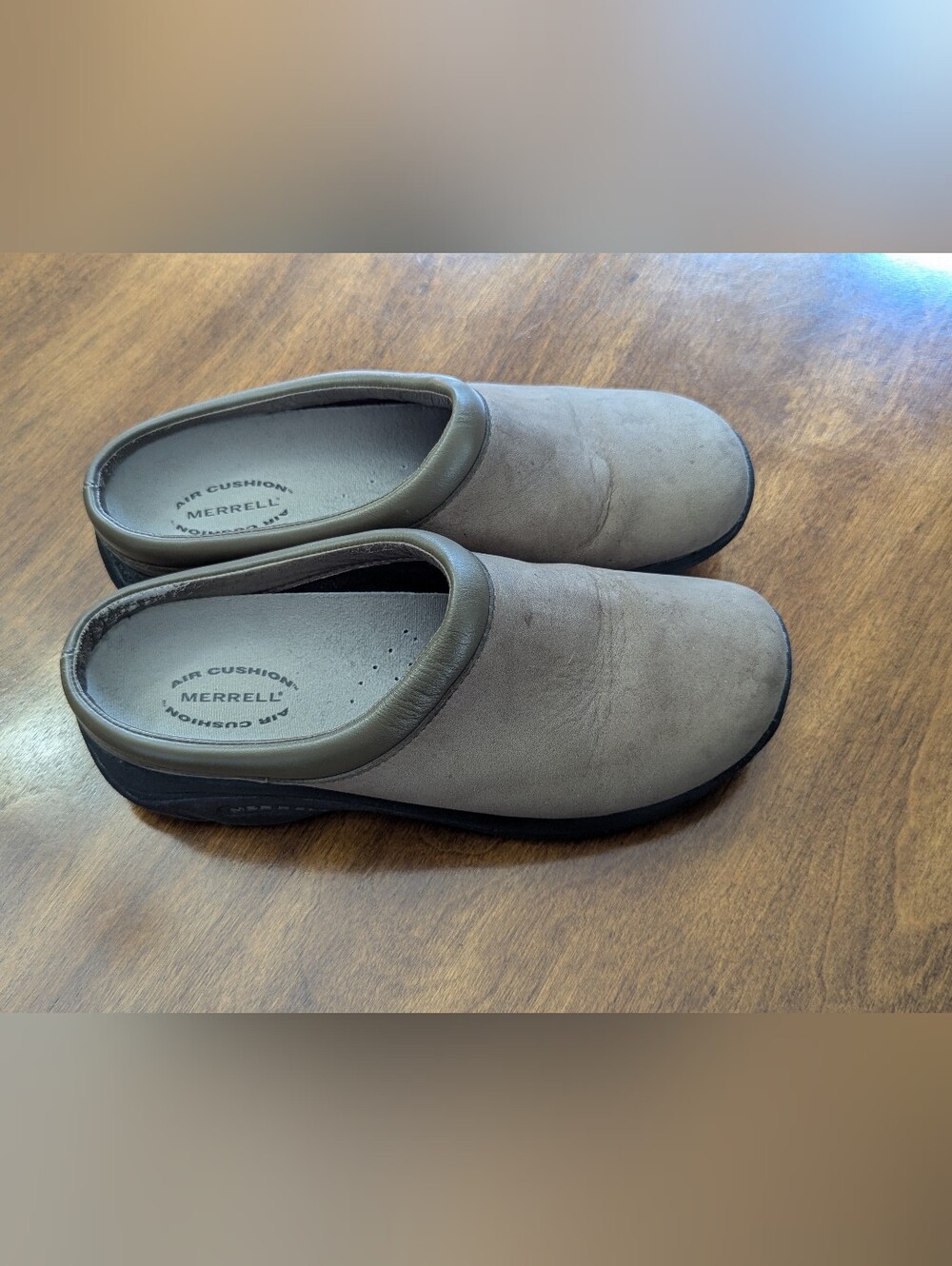 Merrell Shoes Womens 7 Jungle Primo Moc Mules stone Leather Round Toe Casual